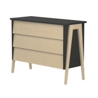 Комод Сканди 3 ящика 110,4x45x82,1 см (дуб, венге)