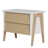 Тумба широкая Сканди 2 ящика 75х45х62,4 см (дуб, молочный дуб)