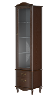 Шкаф витрина Джульетта 49,4х40,4х196,2 см (орех)