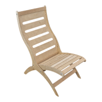 Шезлонг разборный без отделки