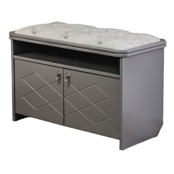 Банкетка Патриция 2 80х39х49 см (UltraSmoke, серый ясень)